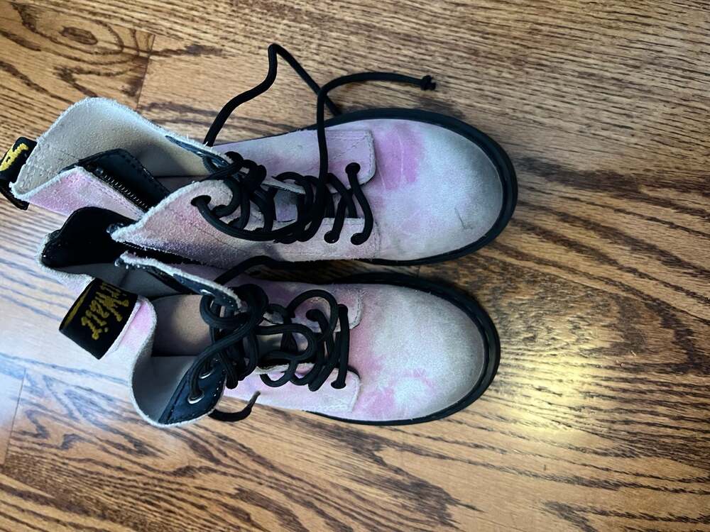 Dr. Martens 1460 Pascal J Kids Tie-Dye Suede Lace-Up Boots Size 1 US